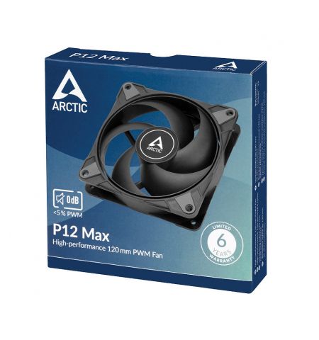 Вентилятор для корпуса Case/CPU FAN Arctic P12 Max, High-performance 120 mm PWM Fan, Black/Black, 120x120x25 mm, 3-pin, 200-3300rpm, Noise 0.6 Sone (@ 3300 RPM), 81.04 CFM (137.69 m3/h) (ACFAN00280A) Вентилятор для корпуса Case/CPU FAN Arctic P12 Max, High-performance 120 mm PWM Fan, Black/Black, 120x120x25 mm, 3-pin, 200-3300rpm, Noise 0.6 Sone (@ 3300 RPM), 81.04 CFM (137.69 m3/h) (ACFAN00280A)
