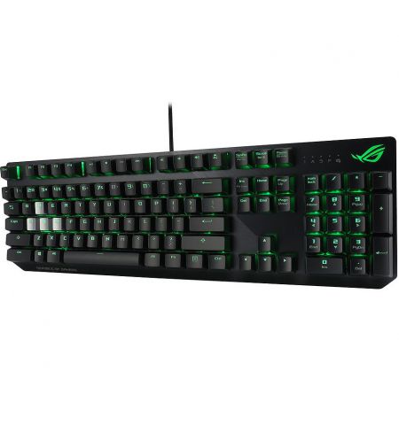 Клавиатура ASUS ROG Strix Scope RX optical RGB gaming keyboard for FPS gamers, ROG RX Optical Mechanical Switches, Aura Sync RGB illumination, IP56 water and dust resistance, USB 2.0 passthrough, Alloy top plate, gamer (tastatura/клавиатура)