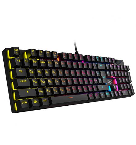 Клавиатура SVEN KB-G9300 RGB Gaming Keyboard, WIN key lock, Blue switches, 104 keys, 20 Fn-keys, 1.8m, USB, Black, Rus/Ukr/Eng (tastatura/клавиатура)