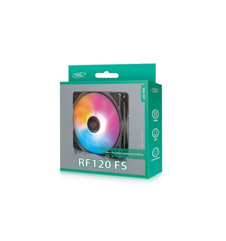 120mm Case Fan - DEEPCOOL "RF120 FS", Customizable LED Lighting (purple/blue/orange), 120x120x25mm, 500-1500rpm, <17.8~27dBa, 56.5CFM, Hydro Bearing, 4Pin, PWM, 12V 4-pin port 120mm Case Fan - DEEPCOOL "RF120 FS", Customizable LED Lighting (purple/blue/orange), 120x120x25mm, 500-1500rpm, <17.8~27dBa, 56.5CFM, Hydro Bearing, 4Pin, PWM, 12V 4-pin port