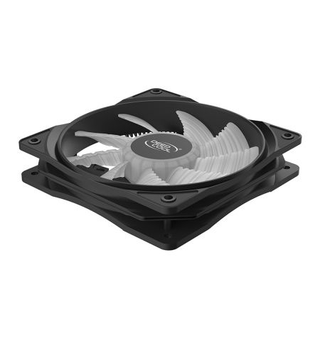 120mm Case Fan  - DEEPCOOL "RF120R" RED LED Fans, 120x120x25mm, 500-1500rpm, 21.9dBa, 48.9 CFM, 3-pin & 4-pin Peripheral
