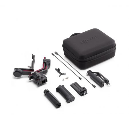(929761) DJI RS3 Pro - Camera Stabilizer for Mirrorless and DSLR cameras, Payload 3.0 kg, Axis (Automated locks, carbon+metal),3Gen Stab.,Shutter connection (bluetooth, cable), 1.8'' OLED full-color touchscreen,Gimbal mode switch,Mini tripod,NATO,Battery 