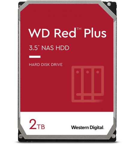 3.5" HDD 2.0TB  Western Digital WD20EFZX Caviar® Red™ Plus NAS, CMR Drive, IntelliPower, 128MB, SATAIII