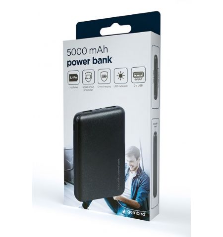 5000mAh Power bank Gembird PB05-02