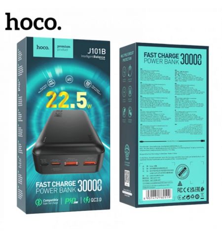 Портативный аккумулятор HOCO J101B Astute / 22.5W / 30000mAh / Black