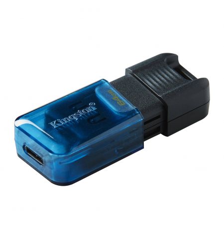 Флеш-накопитель USB-С3.2 Kingston DataTraveler 80M 64ГБ, Black/Blue Флеш-накопитель USB-С3.2 Kingston DataTraveler 80M 64ГБ, Black/Blue