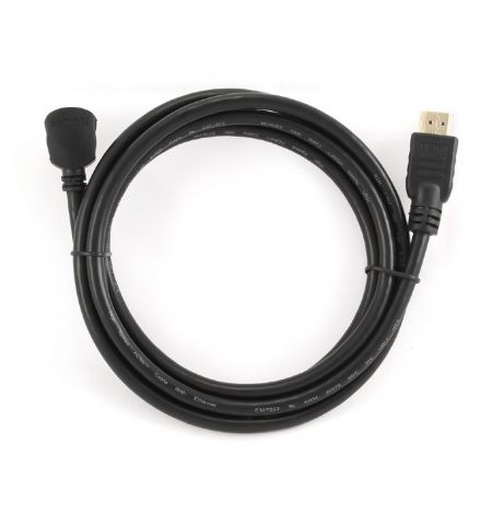 Cable HDMI  CC-HDMI490-6, 1.8 m, HDMI v.1.4 90 degrees, male-male, Black cable with gold-plated connectors, Bulk packing