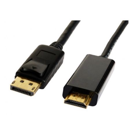 Cable DP-HDMI - 3m - Brackton DPH-SKB-0300.B, 3 m, DisplayPort 20 pin to HDMI 19 pin m/m, digital interface cable, bulk packing