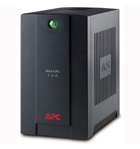 APC Back-UPS BX700U-GR, 700VA/390W, AVR, 4 x CEE 7/7 Schuko (3 Battery Backup, all 4 Surge Protected), LED indicators, PowerChute USB Port