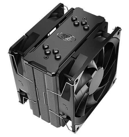 DEEPCOOL Cooler  "GAMMAXX 400 EX", Intel Socket LGA1700/1200/1151/1150/1155 & AM5/AM4, 2x TF120 PWM fans:120х120х25mm, 500~1500rpm, <27.6dBA, 52 CFM, 4-pin PWM, Hydro Bearing, 4x 6mm Cooper Heatpipes direct contact, Black