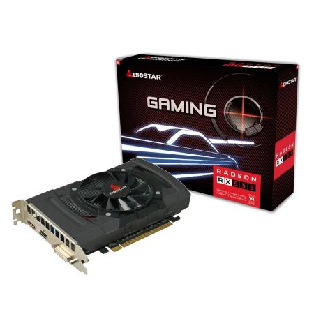 BIOSTAR Gaming Radeon™ RX 550  /  4GB GDDR5 128Bit 1183/6000Mhz, 512SP, 1xDVI-D, 1xHDMI, 1xDP, Single Fan, Radeon Freesync Technology, AMD XConnect and HDR Ready, DX12&Vulcan, Retail (VA5505RF41)