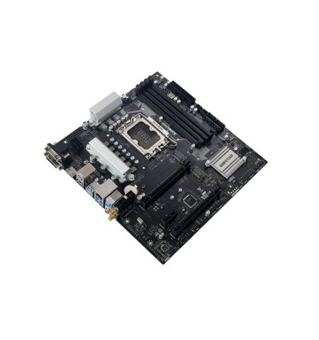BIOSTAR B660MX-E PRO, Socket 1700, Intel® B660 (13/12th Gen CPU), CPU graphics, VGA, DVI, HDMI, Dual 4xDDR4-4600, 2xPCIe X16 4.0, 4xSATA3, 2xM.2 4.0, RAID, 1xM.2 E-key for Wi-Fi, 1xPCIe X1, ALC897 HDA, 1xGbE LAN, 6xUSB3.2, VIVID LED DJ RGB, mATX