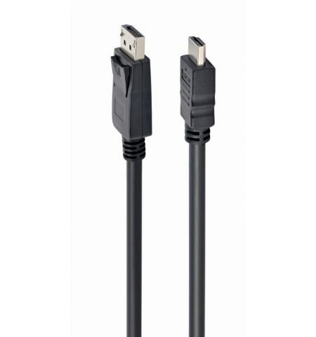 Cable DP-HDMI  - 1m - Cablexpert CC-DP-HDMI-1M, 1m, HDMI type A (male) only to DP (male) cable,  (cable is not bi-directional), Black