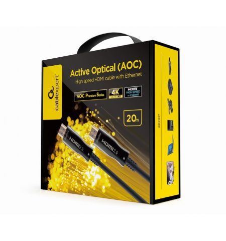 Видео кабель Gembird CCBP-HDMI-AOC-20M-02 / Supports 4K UHD resolutions at 60Hz, male-male / 20 m