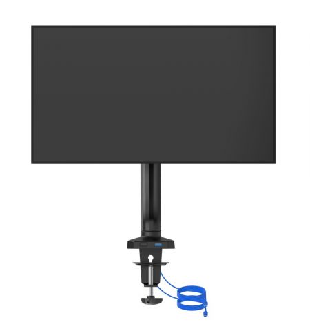 Arm for 1 monitors 13"-31.5" -  AOC AS110DX with integrated USB Hub, Black, USB Hub: USB-C + USB3.0, Desk Clamp/Grommet, Aluminum structure, Gas spring, Height adjustment, Max.Load: 2-9kg, Tilt: '-90°~+85°, Swivel:180°, Rotation:360°, Hidden cable managem