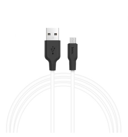 Кабель USB на USB-C HOCO  X21 Silicone / 1m / Silicone / up to 2A / Black/White