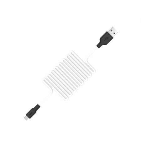 Кабель USB на USB-C HOCO  X21 Silicone / 1m / Silicone / up to 2A / Black/White