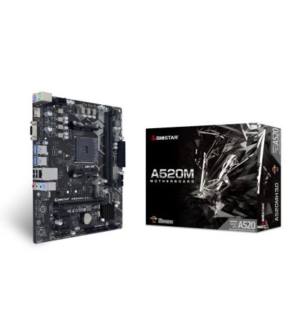 Материнская плата BIOSTAR A520MH 3.0 / AM4 / A520 / DDR4 / mATX