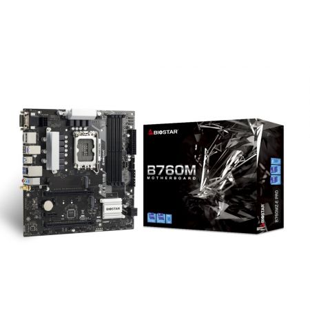 Материнская плата BIOSTAR B760MZ&shy;E PRO / AM4 / B760 / DDR5 / mATX