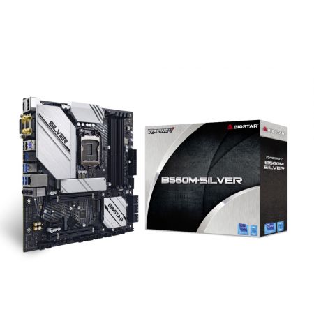 Материнская плата BIOSTAR B560M-SILVER / AM4 / B560 / DDR4 / mATX