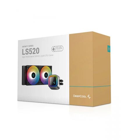 Кулер DEEPCOOL LS520 / Universal / 240W / fans: 500~2250pm, pump: 2400rpm / 17.6~32.9 dBA / 85.85CFM / Black