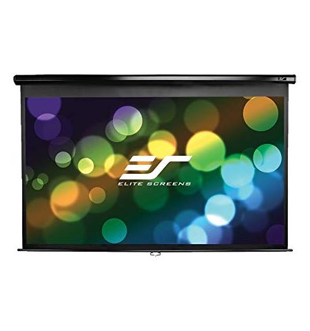 Elite Screens 120" (16:9) 266 x 149 cm, Manual Projection Screen, Pull Down, Black