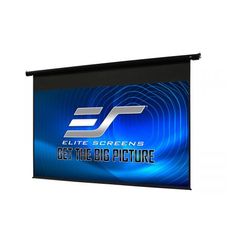 Elite Screens 120" (4:3) 244 x 183 cm, Electric Projection Screen, Spectrum Series with IR/Low Voltage 3-way wall box, Black