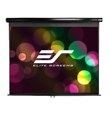 Elite Screens 100" (16:9) 221 x 125 cm, Manual Projection Screen, Pull Down, Black