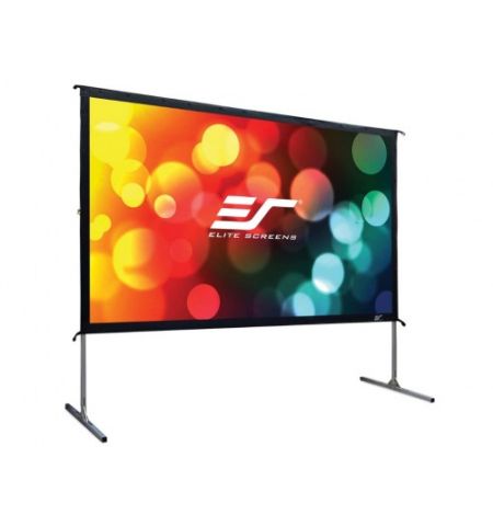 Elite Screens 100" (16:9) 222 x 125 cm, Outdoor/Indoor Projection Screen, Yard Master 2 Dual, Versatile, Outdoor/Indoor True Dual Front/Rear Projection Screen with Stand, Black, Silver Aluminum Frame, Assembles without the use of tools, Carrying bag Elite Screens 100" (16:9) 222 x 125 cm, Outdoor/Indoor Projection Screen, Yard Master 2 Dual, Versatile, Outdoor/Indoor True Dual Front/Rear Projection Screen with Stand, Black, Silver Aluminum Frame, Assembles without the use of tools, Carrying bag