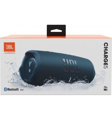 Boxa portabila rezistent la apa cu Powerbank JBL Charge 5 Blue / 30W RMS / Bluetooth 5.1/ IP67/ Battery life (up to) 20 hr