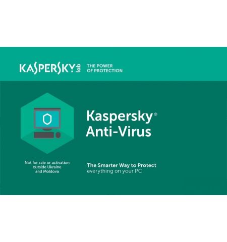 Kaspersky Anti-Virus Eastern Europe Edition.  2-Desktop  1 year  Base License Pack, Card