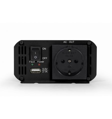 EnerGenie EG-PWC300-01, 12 V Car power inverter, 300 W, with USB port / 5V-2.1A, LED indicator, Input: 10-16 VDC (accumulator directly) - Output: 230 VAC +/- 10% at 50 Hz (+/-3Hz), modified sine wave EnerGenie EG-PWC300-01, 12 V Car power inverter, 300 W, with USB port / 5V-2.1A, LED indicator, Input: 10-16 VDC (accumulator directly) - Output: 230 VAC +/- 10% at 50 Hz (+/-3Hz), modified sine wave