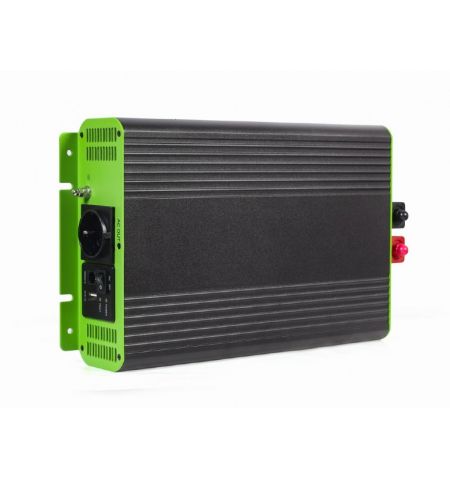 EnerGenie EG-PWC-PS2000-01, 12 V Pure sine wave car DC-AC power inverter, 2000 W, with USB port / 5V-2.1A, Input: 10-16 VDC (accumulator directly) - Output: 230 VAC +/- 10% at 50 Hz (+/-1Hz), pure sine wave, THD < 3%, 90% efficiency EnerGenie EG-PWC-PS2000-01, 12 V Pure sine wave car DC-AC power inverter, 2000 W, with USB port / 5V-2.1A, Input: 10-16 VDC (accumulator directly) - Output: 230 VAC +/- 10% at 50 Hz (+/-1Hz), pure sine wave, THD < 3%, 90% efficiency