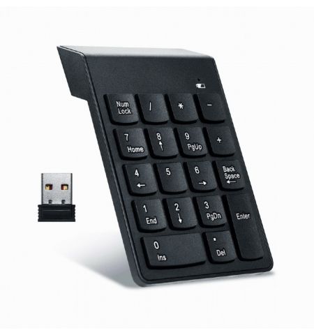Беспроводной Кейпад Gembird KPD-W-02 / 18 keys / USB / Black