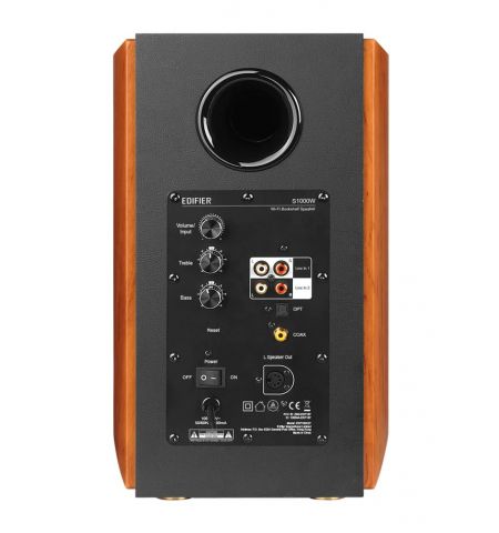 Колонки 2.0 Edifier S1000W Wooden / 120W / Bluetooth 5.0 / 2 x RCA / Optical / Coaxial / remote control