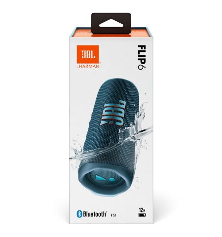 Портативная водонепроницаемая колонка JBL Flip 6 Blue / 30W RMS / Bluetooth 5.1/ IP67/ Battery life (up to) 12 hr