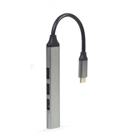 USB Hub Gembird UHB-CM-U3P1U2P3-02, USB Type-C 4-port USB hub (USB3 x 1 port, USB2 x 3 ports), silver
