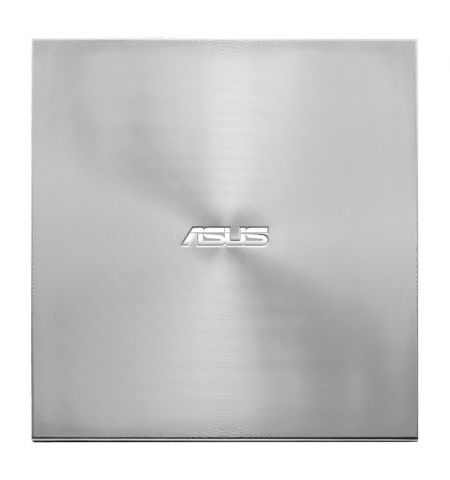 External DVDRW Drive ASUS ZenDrive U9M, Portable Ultra-Slim -13mm, Super-Multi DVDR+8x/-8x, RW+8x/-6x, DL+6x/-6x, M-DISC, Includes two cables for USB Type-C and Type-A, USB2.0 (USB-C/USB-A), Silver, Retail