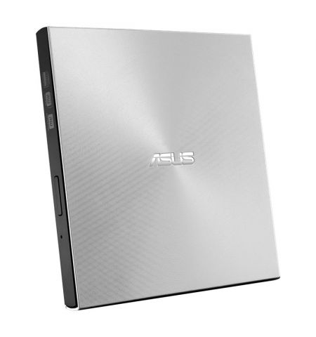 External DVDRW Drive ASUS ZenDrive U9M, Portable Ultra-Slim -13mm, Super-Multi DVDR+8x/-8x, RW+8x/-6x, DL+6x/-6x, M-DISC, Includes two cables for USB Type-C and Type-A, USB2.0 (USB-C/USB-A), Silver, Retail