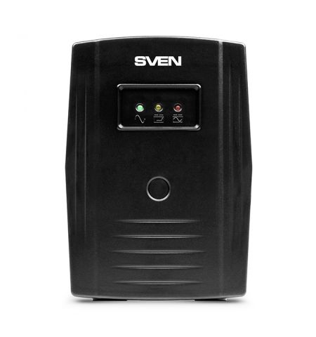 SVEN Pro 600, Line-interactive UPS with AVR, 600VA /360W, 2x Schuko outlets, 1x7AH, AVR: 175-280V, Cold start function, Black SVEN Pro 600, Line-interactive UPS with AVR, 600VA /360W, 2x Schuko outlets, 1x7AH, AVR: 175-280V, Cold start function, Black