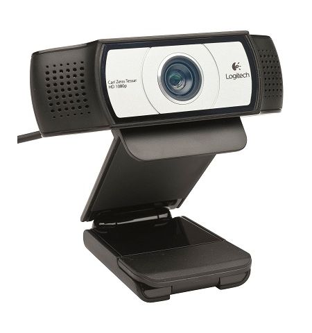 Logitech Business C930e Webcam, 2 omni directional Microphones, Autofocus, Full HD 1080p 30fps/720p 60fps video streaming, H.264 video compression, Zoom to 4X, Tripod, RightLight2&RightSound, USB 3.0 Ready