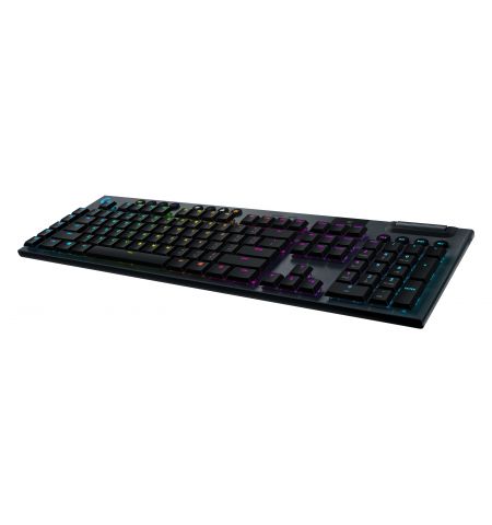 Logitech Gaming Mechanical Keyboard G915  LIGHTSYNC RGB, Low Profile, 5 Dedicated G-Keys, 22 Lighting Profiles, LIGHTSPEED Wireless, Bluetooth,  USB, Black- RUS