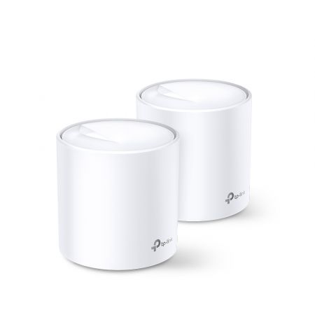 TP-LINK Deco X20(2-pack)  AX1800 Mesh Wi-Fi 6 System, 2 LAN/WAN Gigabit Port, 1201Mbps on 5GHz + 574Mbps on 2.4GHz, 802.11ax/ac/b/g/n, Wi-Fi Dead-Zone Killer, Seamless Roaming with One Wi-Fi Name, Antivirus, Parental Controls