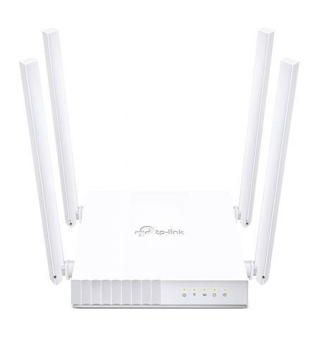 TP-LINK Archer C24  AC750 Dual Band Wireless Router, 433Mbps at 5GHz + 300Mbps at 2.4GHz, 802.11a/b/g/n/ac, 1 WAN + 4 LAN, Multi-Mode 3in1: Router / Access Point / Range Extender Mode, Wireless On/Off, 4 fixed antennas, Guest Network