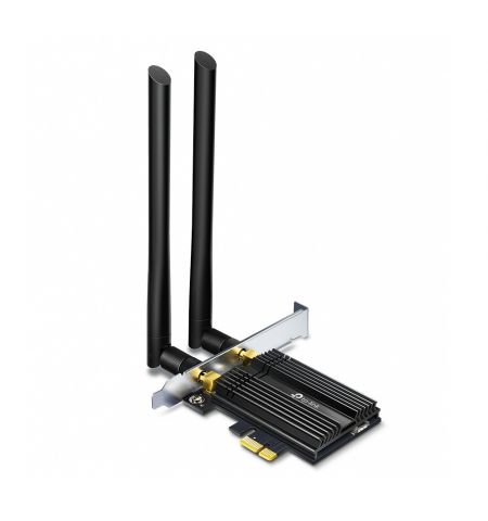 TP-LINK Archer TX50E  AX3000 Wi-Fi 6 + Bluetooth PCI Express Adapter, 2402Mbps on 5GHz + 574Mpbs on 2.4GHz, 802.11ax/ac/n/g/b/a, 2 Dual Band detachable аntennas, Bluetooth 5.0