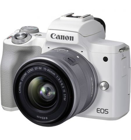 Mirrorless Camera CANON EOS M50 Mark II + 15-45 f/3.5-6.3 IS STM White (4729C028)