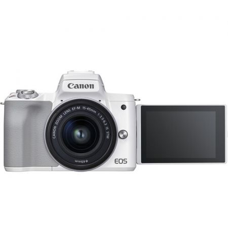 Mirrorless Camera CANON EOS M50 Mark II + 15-45 f/3.5-6.3 IS STM White (4729C028)