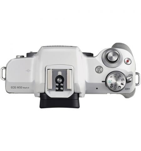 Mirrorless Camera CANON EOS M50 Mark II + 15-45 f/3.5-6.3 IS STM White (4729C028)