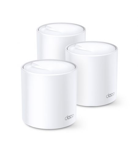 TP-LINK Deco X20(3-pack)  AX1800 Mesh Wi-Fi 6 System, 2 LAN/WAN Gigabit Port, 1201Mbps on 5GHz + 574Mbps on 2.4GHz, 802.11ax/ac/b/g/n, Wi-Fi Dead-Zone Killer, Seamless Roaming with One Wi-Fi Name, Antivirus, Parental Controls