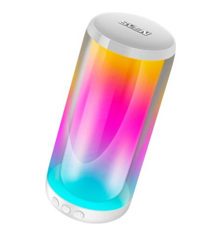 Bluetooth Портативные колонки SVEN PS-265 White / 10W RMS / TWS / RGB 12 lighting modes with Night Light / FM tuner / USB & microSD / White Bluetooth Портативные колонки SVEN PS-265 White / 10W RMS / TWS / RGB 12 lighting modes with Night Light / FM tuner / USB & microSD / White